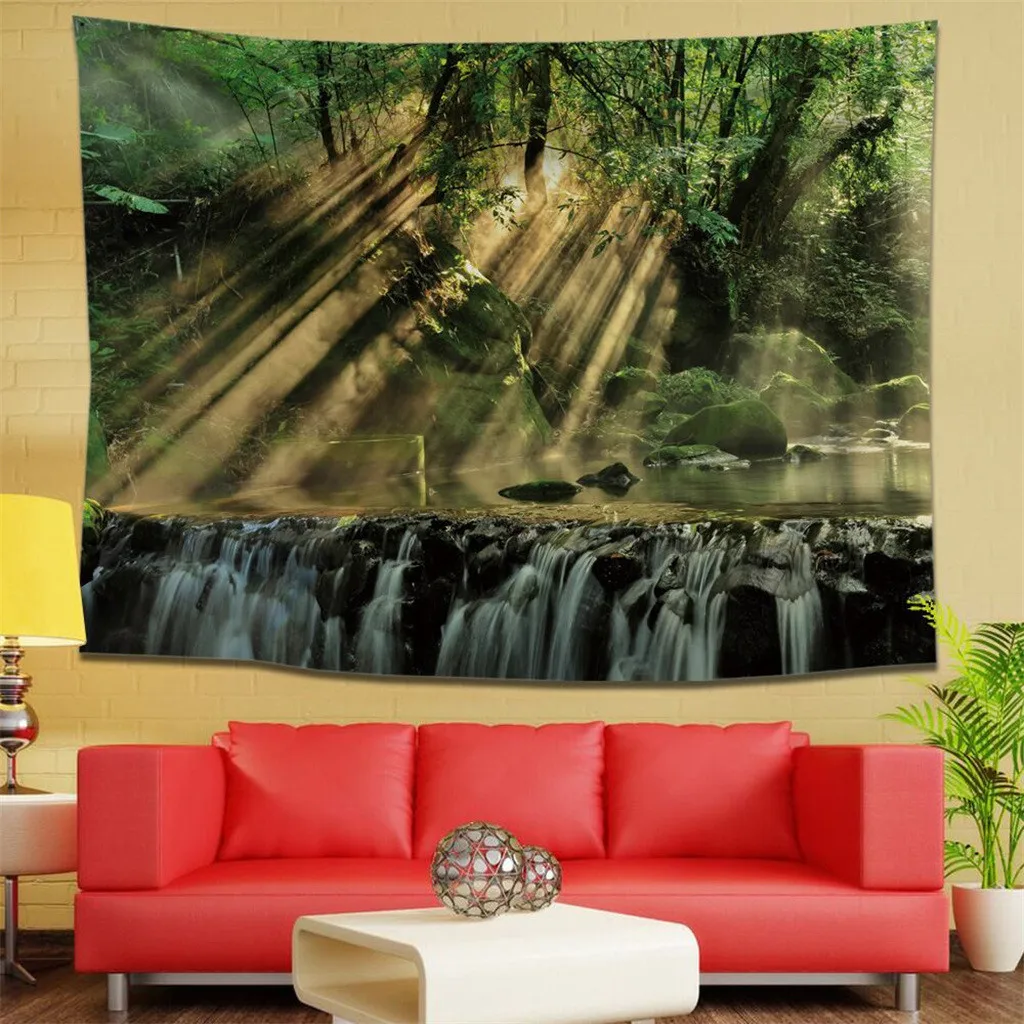 

Surreal Naturalism Landscape Dacron Tapestry Hanging Wall Decor Tapestry Mandala Hippie Bohemian Decorative Wall Mat 150x200cm