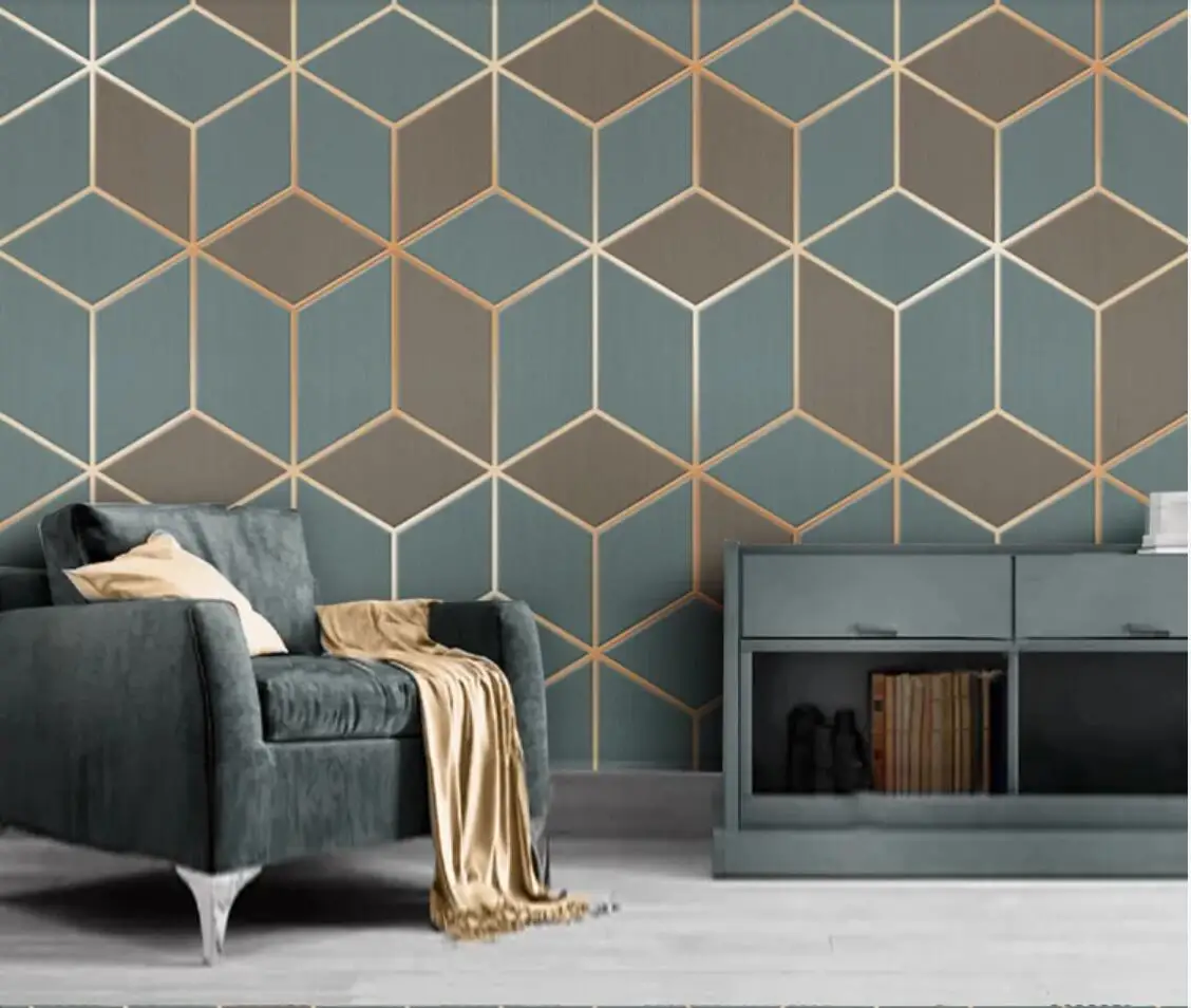 

3D Abstract Geometric Mural Large Photo Wallpaper Home Wall Art Decorative Wall Murals Wall Paper Rolls Customize Painting