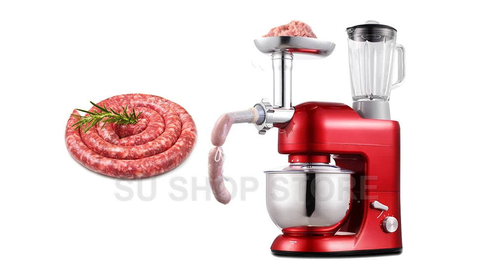 CHEFTRONIC миксер SM-1086 1000 Вт 5л чаша 6 скоростей с наклонной головкой Многофункциональный кухонный Электрический миксер(серебро