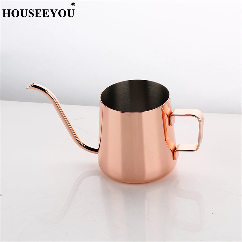 Houseyou 250 мл/350 мл 304 чайный горшок из нержавеющей стали капельный кофейник с длинным
