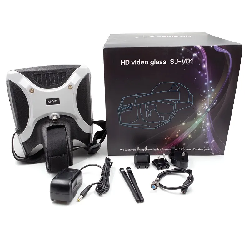 Skyzone SJ-V01 FPV очки 7 дюймов 5.8 г HD гарнитуры 1280 * 720 микро-hdmi видео Glasse Bulit - в 40 канала