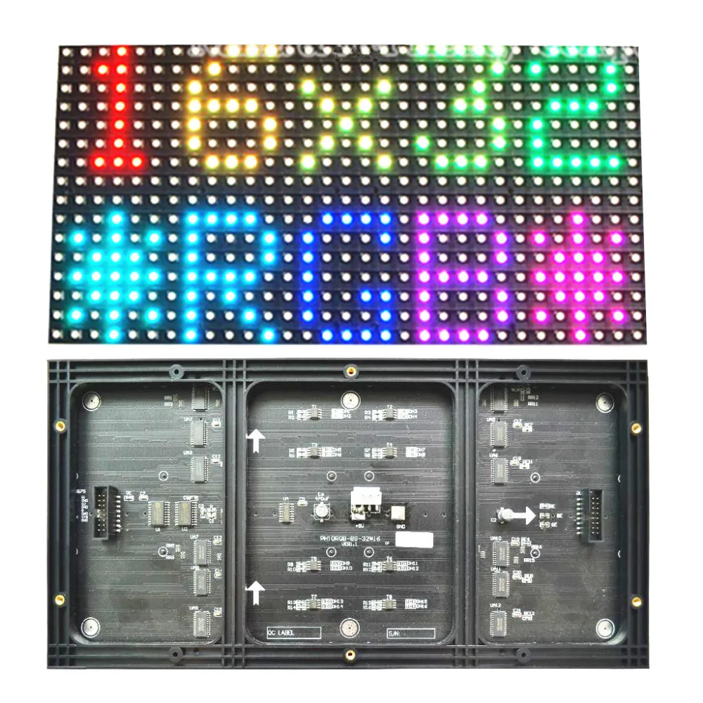 Крытый p10 Светодиодный модуль полноцветный rgb 1/8 сканирования 320*160 мм smd 3 в 1 p10mm