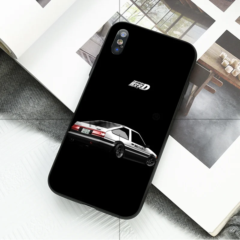 Ruicaica INITIAL D AE86 Мягкий силиконовый чехол для телефона из ТПУ iPhone 6 S 6plus 7plus 8 8Plus X Xs MAX 5