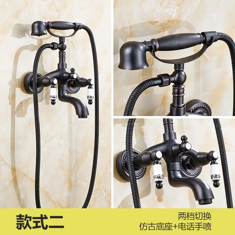 Античный матовый дождевой смеситель для душа из твердой латуни ручная насадка