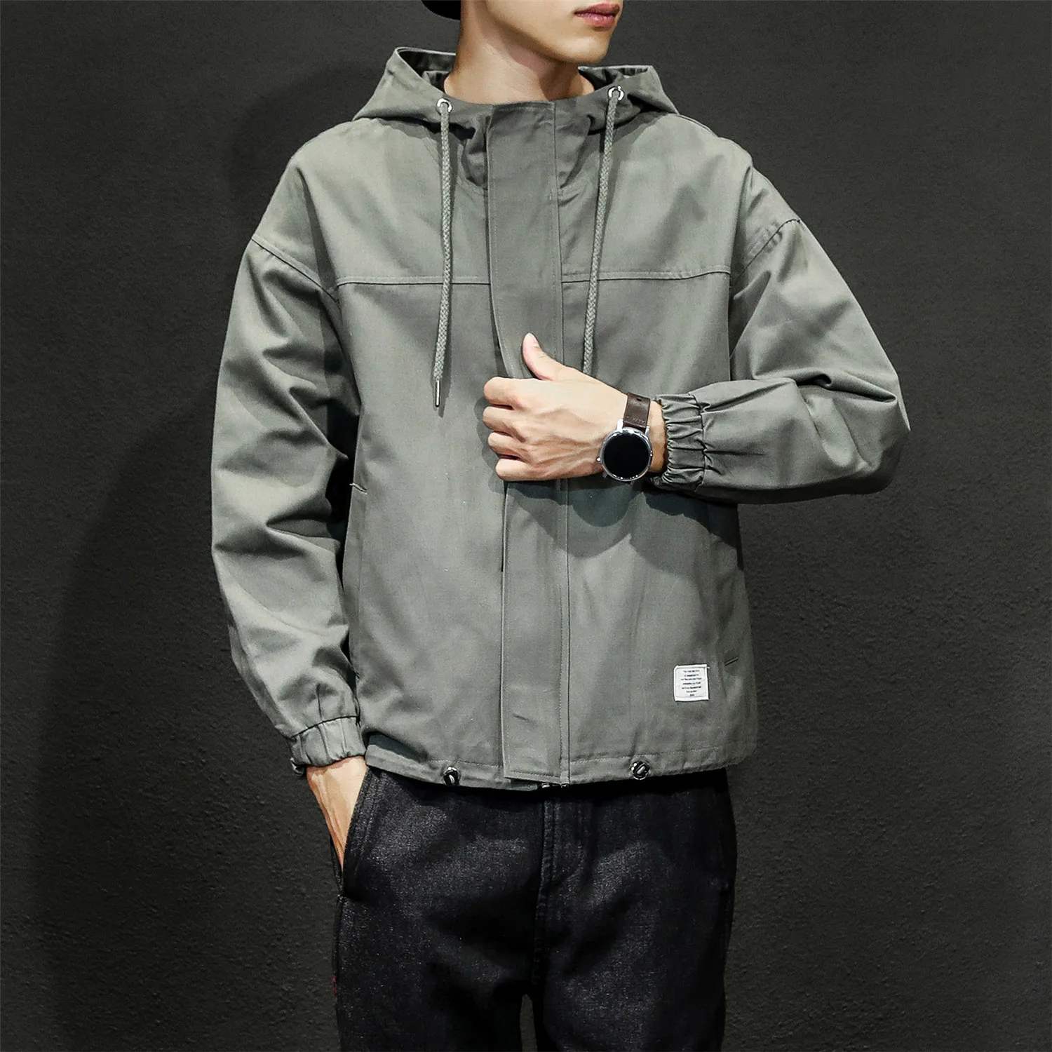 Для мужчин куртка в Корейском стиле Сезон весна осень 2019 новые свободные куртки