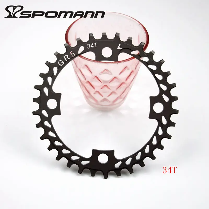 gr5 горный велосипед Titanium колеса цепи сплава 104bcd Топ MTB звезду 34 Т/36 т для 9/10 скорость Сверхлегкий части велосипеда - Цвет: 34T