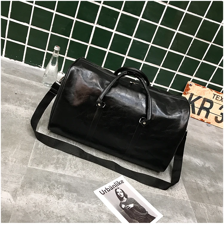 WOBAG Модная Портативная Женская дорожная сумка из искусственной кожи, Большая вместительная водонепроницаемая сумка для багажа на короткие расстояния, мужская спортивная сумка для фитнеса