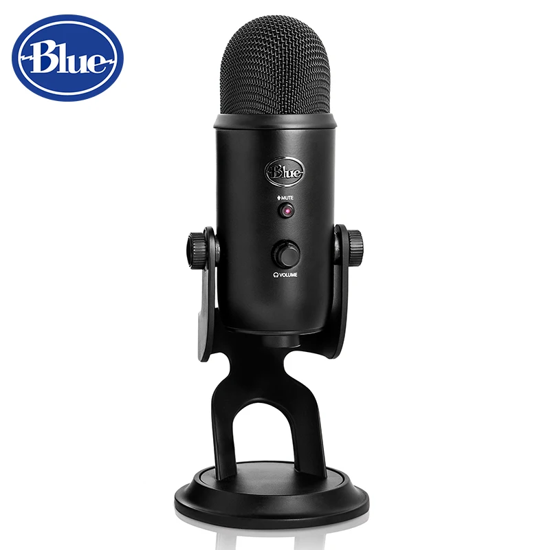 Синий Yeti studio USB конденсаторный микрофон для прямого вещания и записи с внутренней звуковой картой Plug and play