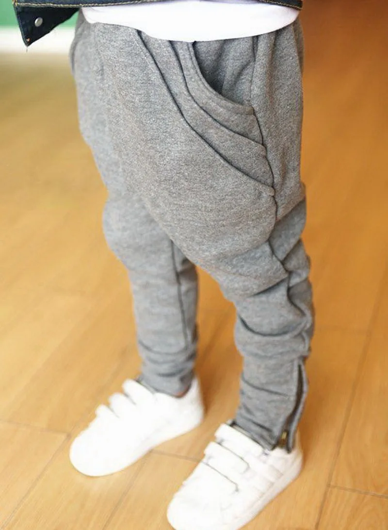 Boys Casual Pants Children Fashion Zipper Harlan Pants Kids/Baby Spring/Autumn Cotton Clothes