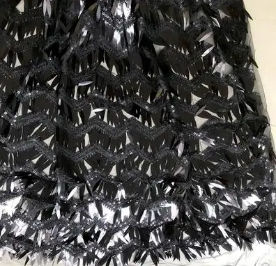 black 128cmx0.5 yard Красивая блестящая длинная сетчатая ткань с блестками свадебное платье ткань-сетка с пайетками DIY швейная одежда блестящая ткань с блестками - Цвет: black 128cmx0.5 yard