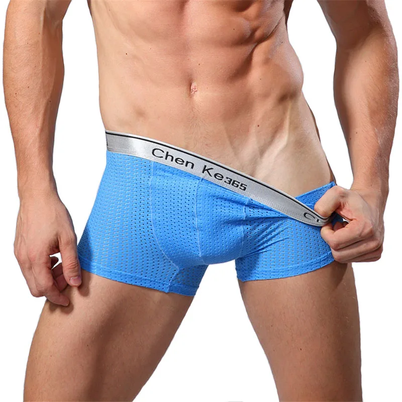 Ice Silk Нижнее белье Мужские трусы боксеры мужские большие размеры 3Xl дышащие