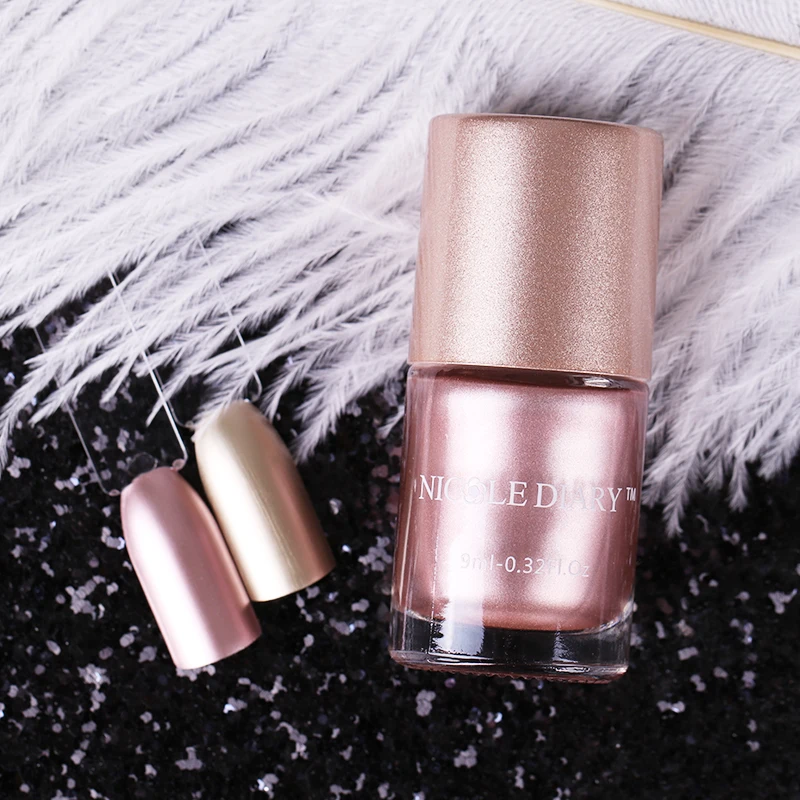 Николь дневник 9 мл Лак для ногтей металлик розовый красный зеркальный эффект