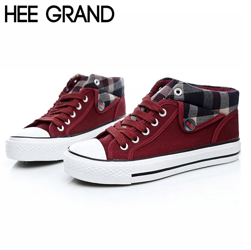 HEE GRAND/Женская модная парусиновая обувь на платформе сезон весна осень женская