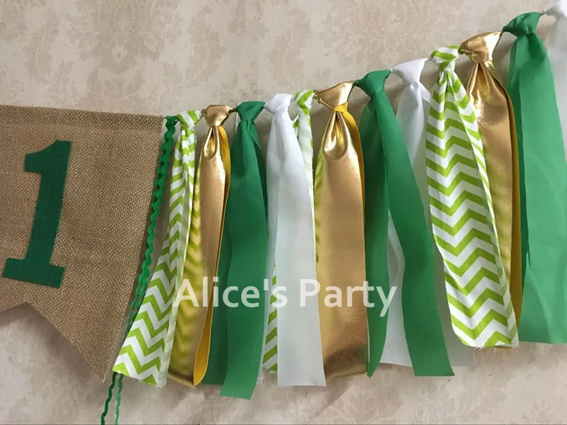 Новый зеленый золотой высокий стул Бантинг Подвеска для детской 1-й джунглей