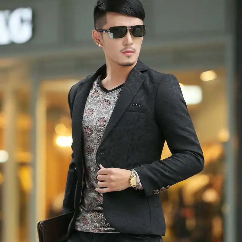 Бесплатная доставка Новый 2019 размера плюс 5xl мужской костюм с одной пуговицей