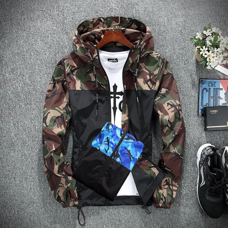 Army Green Lusumily, ветровка для женщин, плюс размер, тонкая куртка, Женское пальто, камуфляж, весна, уличная мода, бейсбольная верхняя одежда, солнцезащитный крем, топы - Цвет: Army Green