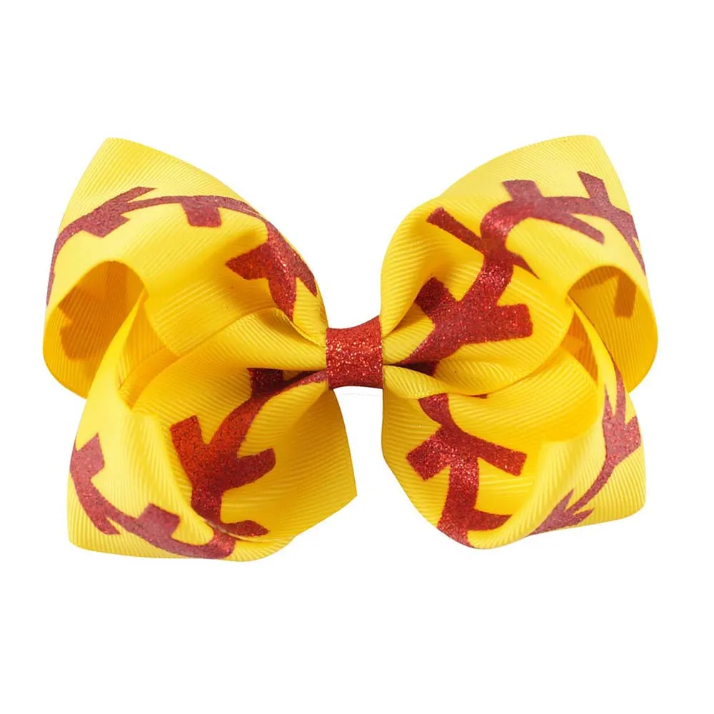 Ncmama 4 5 дюймовый детский печать волос луки Grosgrain блеск головные уборы бутик