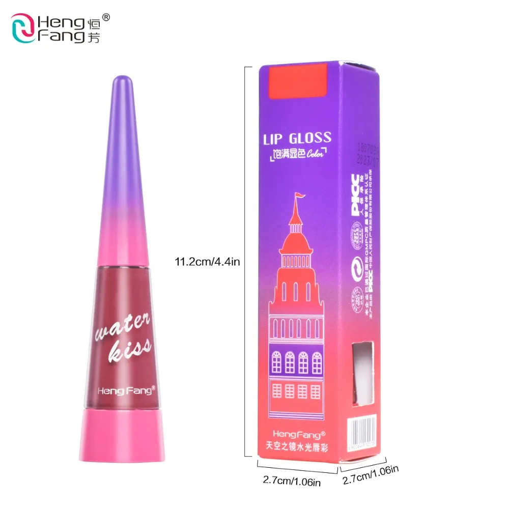 Хэн Fang с пересекающимися мигающими звездами блеск для губ Водонепроницаемый 12