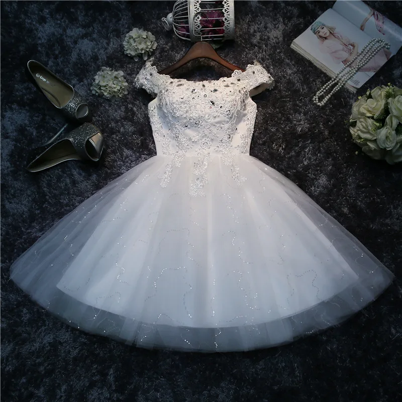 LYG A5 # подружки невесты платья дрель со шнуровкой красного и белого цветов - Фото №1