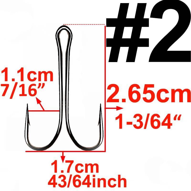 20pcs Or 50pcs Double Fishing Hook Fly Tying Double Hook for Jig Bass Bait Lure Fishhook Size 1 2 4 6 8 1/0 2/0 3/0 Fish Tool