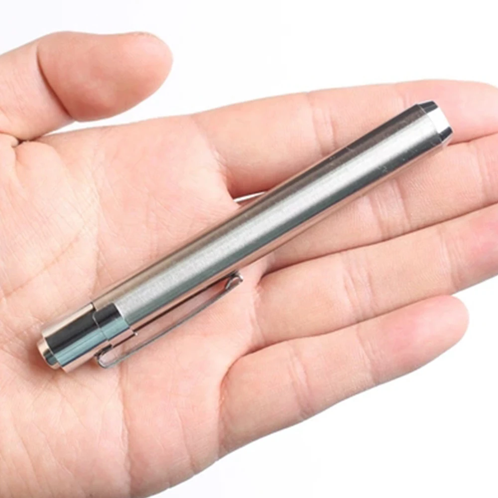 365nm Mini UV Led Flashlight Torch Pen Light Stainless Steel Ultraviolet Lamps Waterproof Detectorlamp for AAA Battery