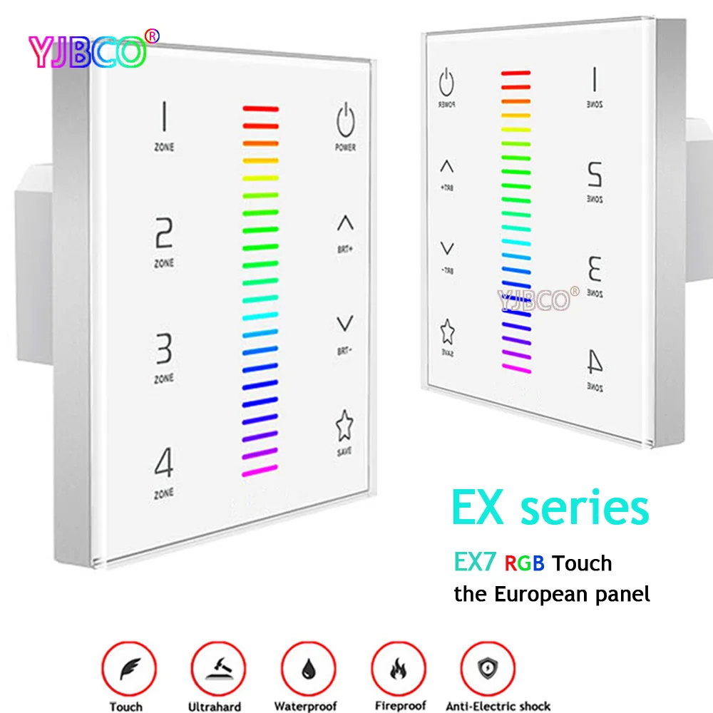 LTECH EX7 RF 2 4 ГГц DMX512 Выход сигнала настенное крепление RGB зоны сенсорный Панель