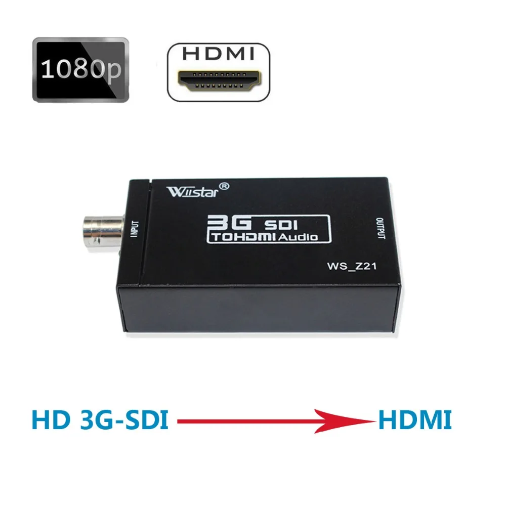 

Wiistar SDI Converter BNC SDI to HDMI Audio Video Converter Adapter Support HD 3G SDI Full HD 1080P High Quality