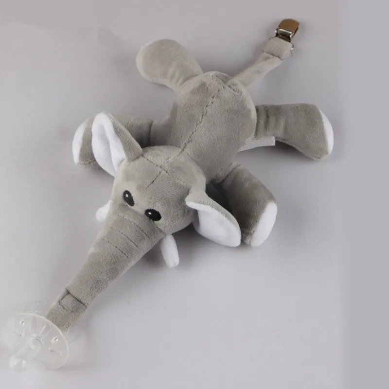 Elephant Для маленьких мальчиков и девочек, пустышка, цепь, зажим, плюшевые игрушки в виде животных, соска, держатель для сосок(в комплект не входит соска - Цвет: Elephant