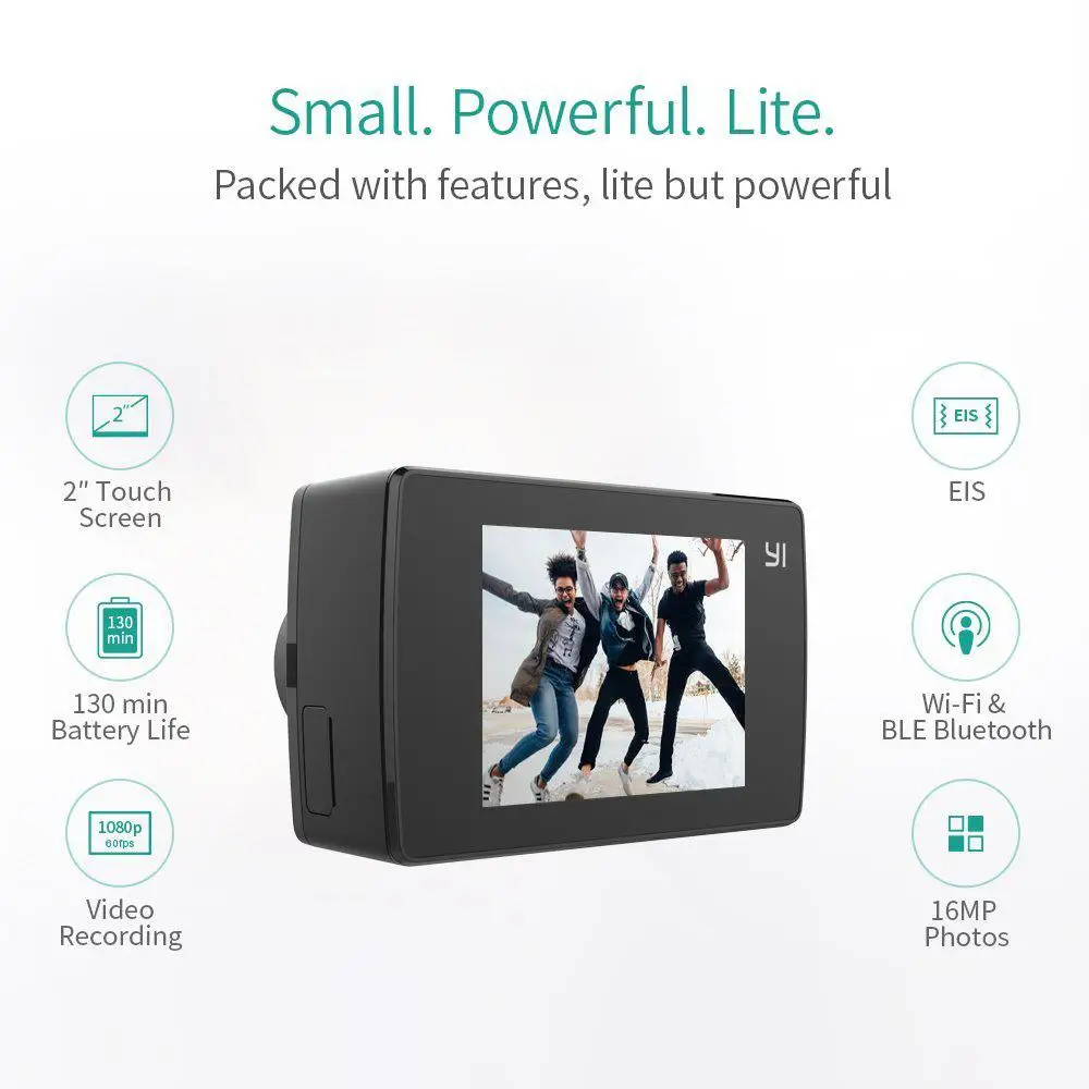 Международная оригинальная Экшн-камера YI Lite 4 K 1080 P 60fps wifi Bluetooth с