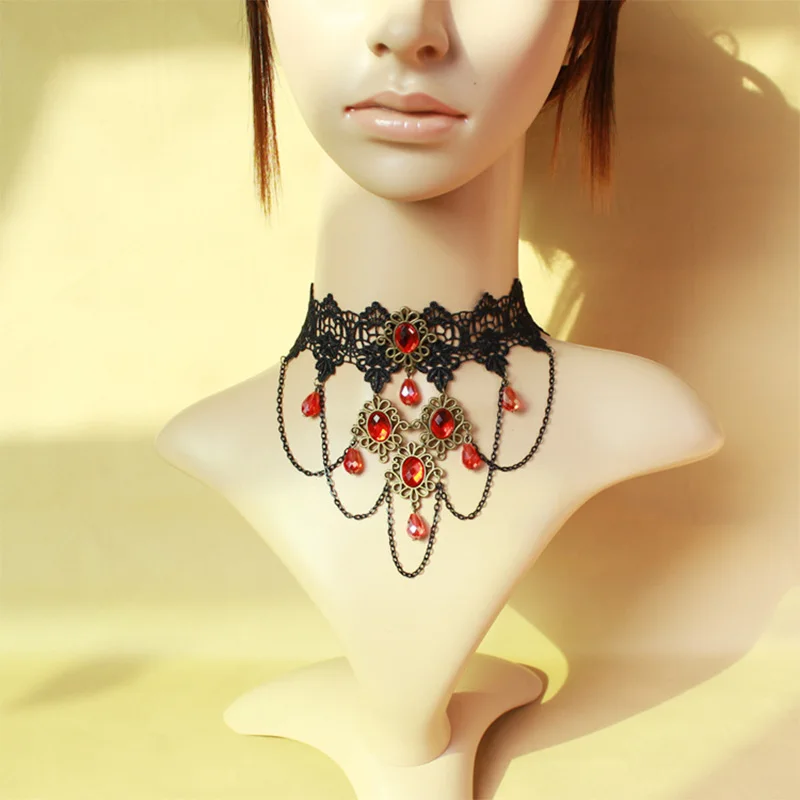 12 шт./лот готическое ожерелье в форме капли воды преувеличенные элегантные