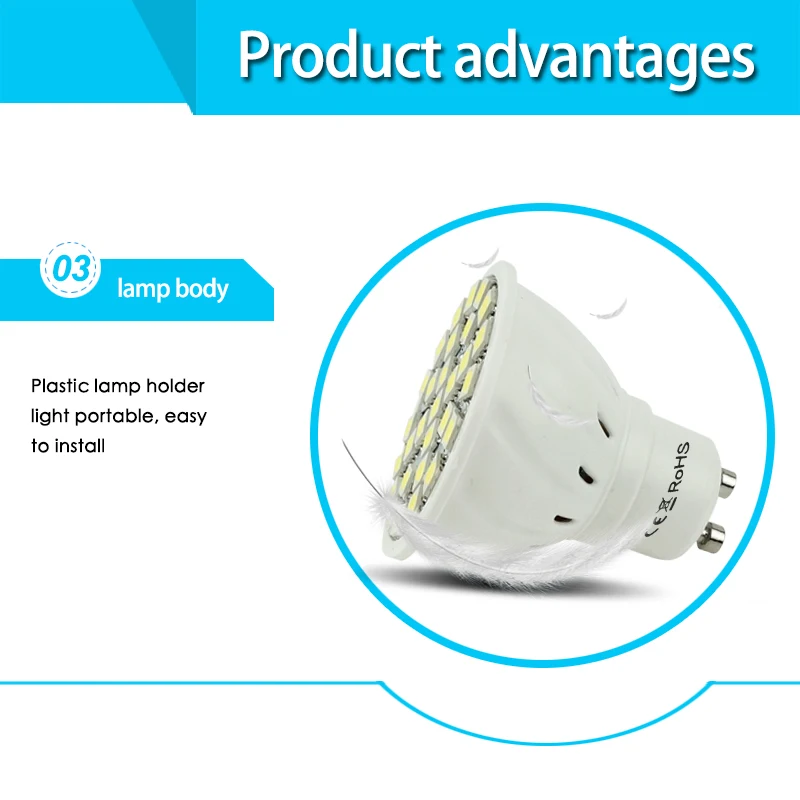 Светодиодная лампа E27 E14 MR16 GU10 10 шт. 220В 240 в 220 В 48 60 80 светодиодов 2835SMD