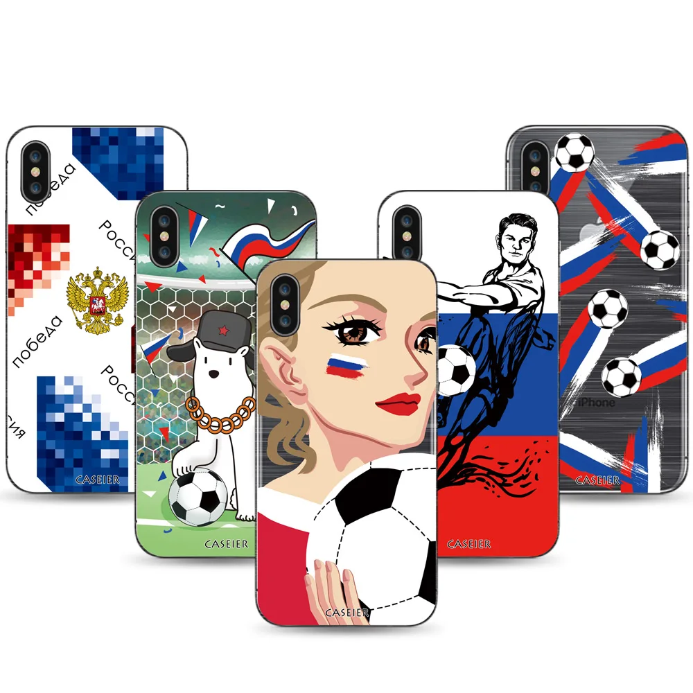 Caseier Футбол телефона чехол для iPhone 5 5S SE силиконовый 6 6S 7 8 Plus русский Чехол