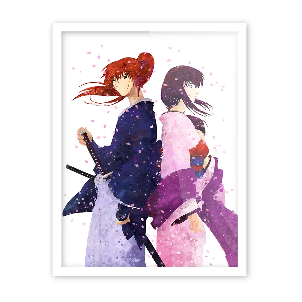 Акварель поп для костюмированной вечеринки по японскому аниме фильм Rurouni Kenshin