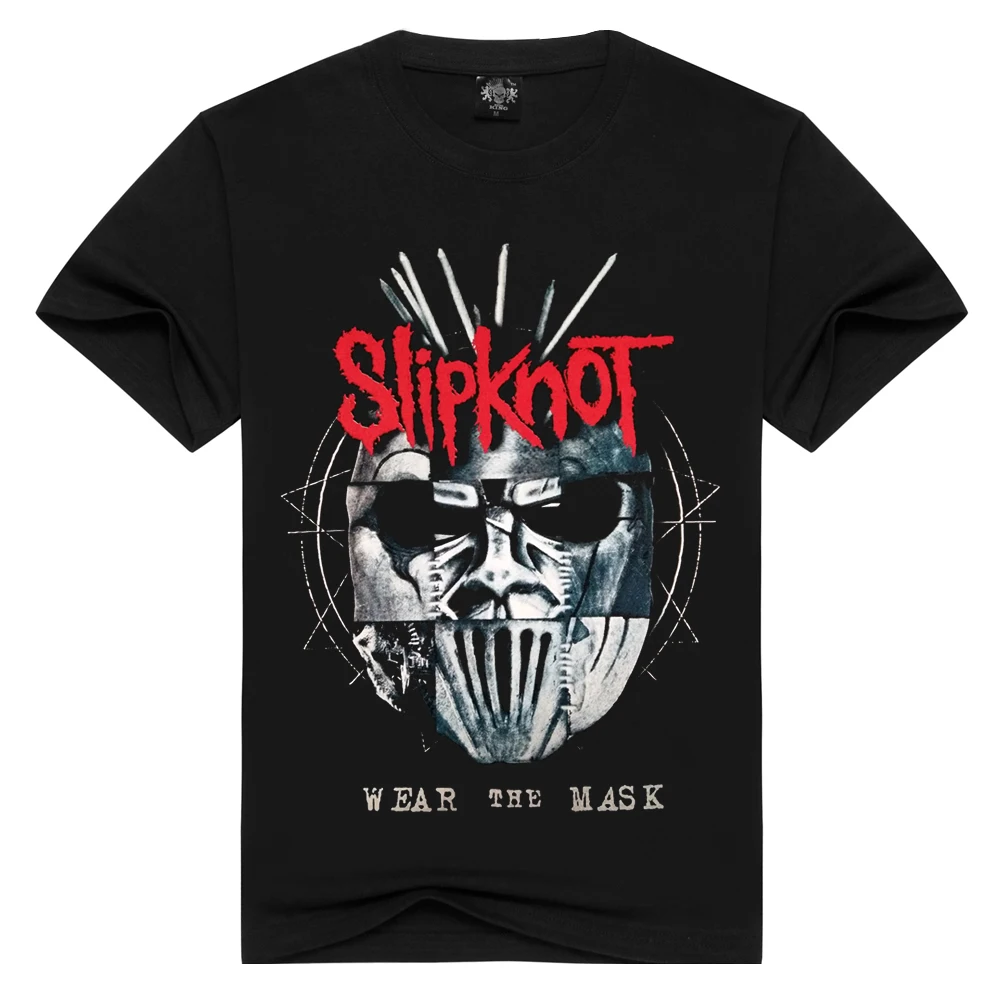 Летняя Мужская/Женская футболка Slipknot, летние топы, футболки, одежда, маска рок, футболка для мужчин, свободная футболка s, модные футболки размера плюс
