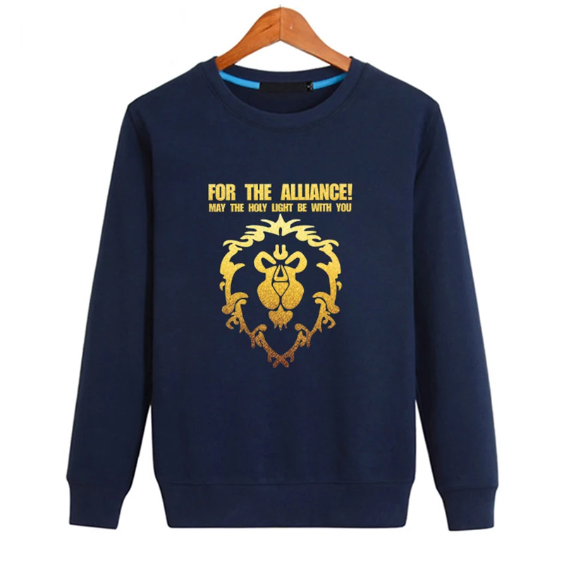 Размер M 4XL Темно Синий Мультфильм Лев Печати Хлопок Весна Повседневная Толстовка