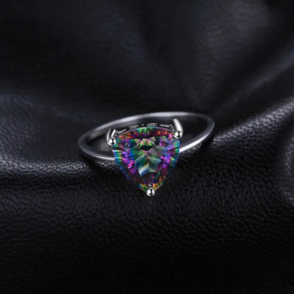 Jewelrypalace естественная Радуга Огонь Мистик Топаз Кольцо для Для женщин огранки concave