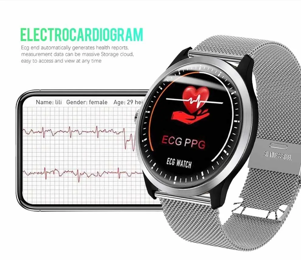 SeenDa ЭКГ PPG Смарт-часы фитнес-трекер монитор сердечного ритма Android IOS Smartwatch OLED цветной экран Smartwatch