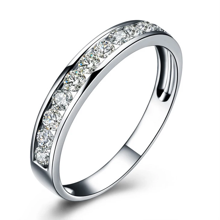 ZOCAI простые классические 0 60 CT сертифицированные I-J/SI круглой огранки 18K Белое