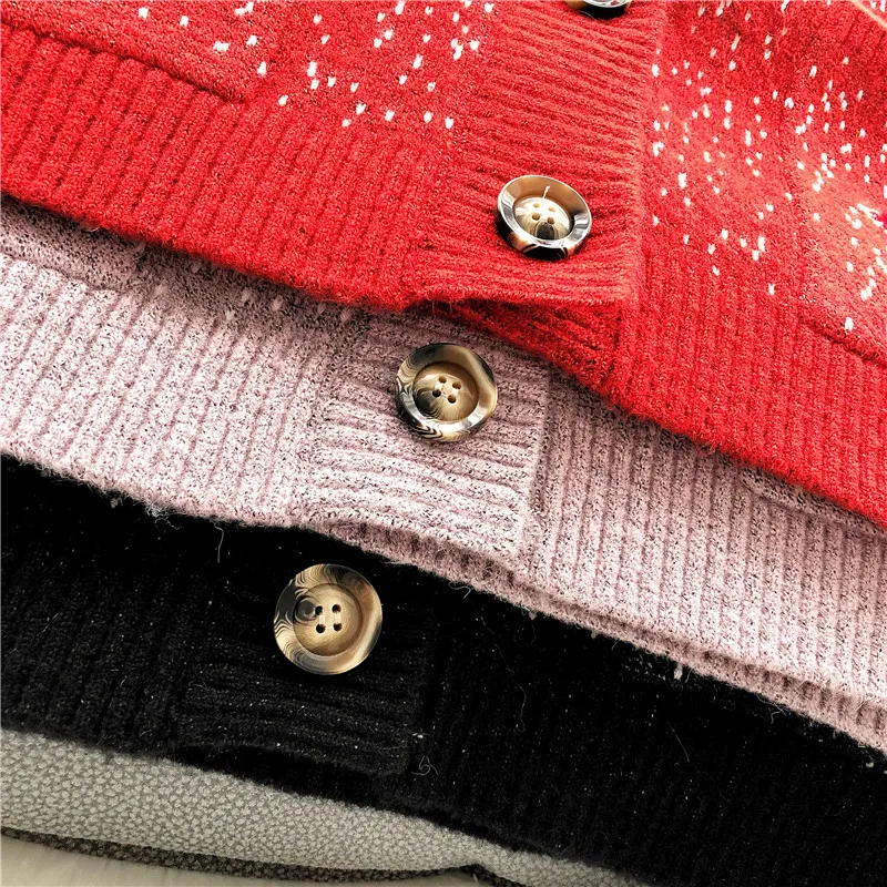 Женский кардиган 2019 зима геометрические кардиганы с принтом женский толстый