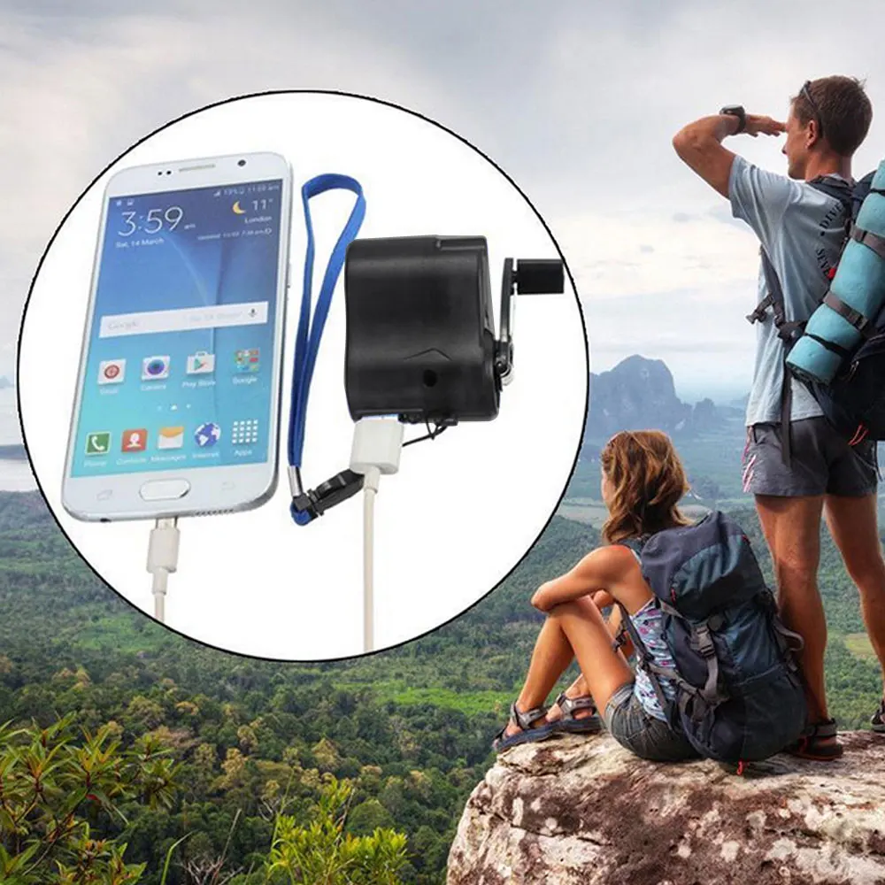 Ручной открытый телефон аварийное зарядное устройство Портативный Ручной USB шатун Динамо-машины для iPhone Xiaomi huawei