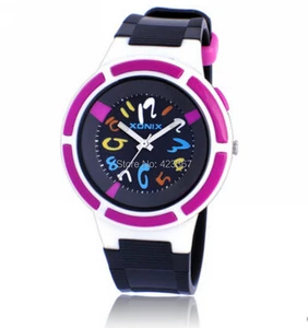 Спортивные часы для мальчиков и девочек, водонепроницаемые, 100 м, светодиодсветильник, кварцевые аналоговые часы для плавания, детские спортивные часы, унисекс