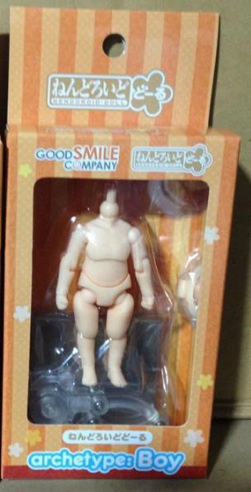 Boy white with box Япония GSC Nendoroid ребенок тело мальчик и девочка подвижная фигурка Коллекционная модель игрушки для рисования без головы - Цвет: Boy white with box