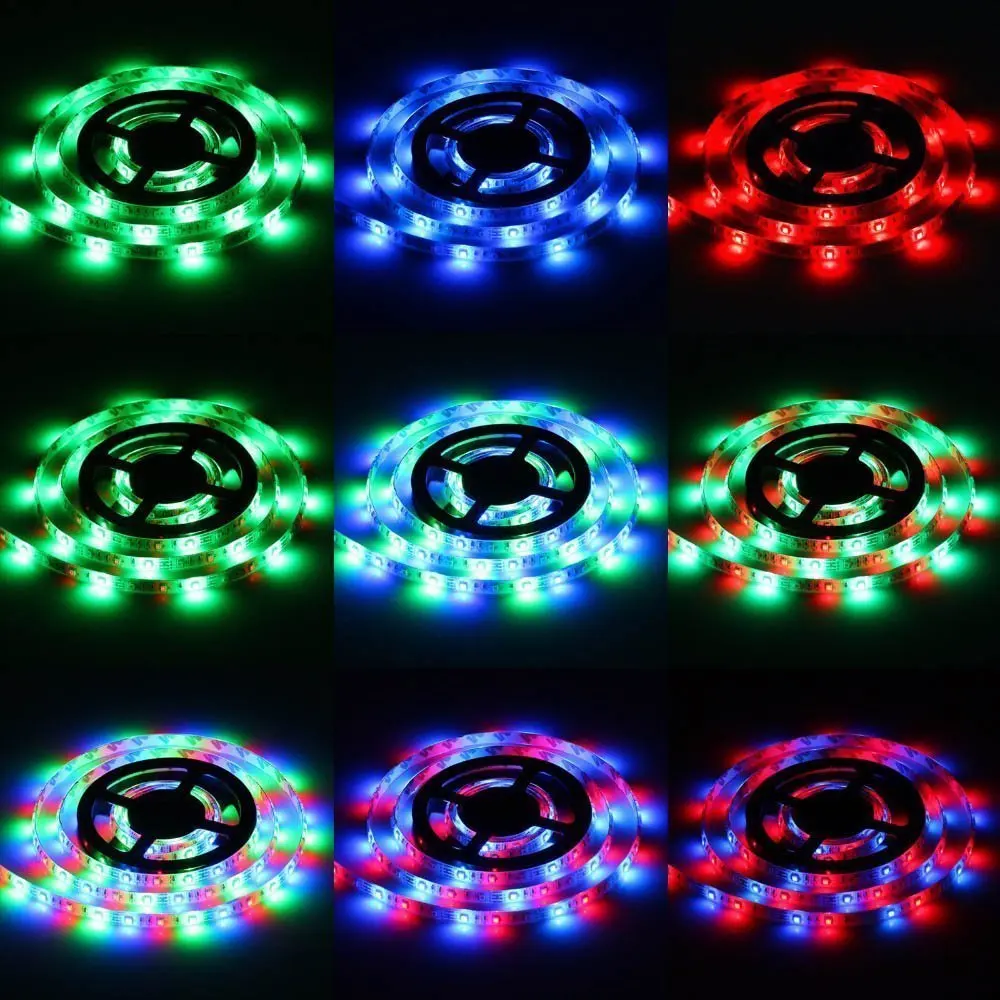 Светодиодная лента 5050 DC 12 В 24 В RGB теплый белый 5 м водонепроницаемый гибкий светильник в полоску 60 Светодиодный/м светодиодный светильник Luces лампа лента ТВ задний светильник