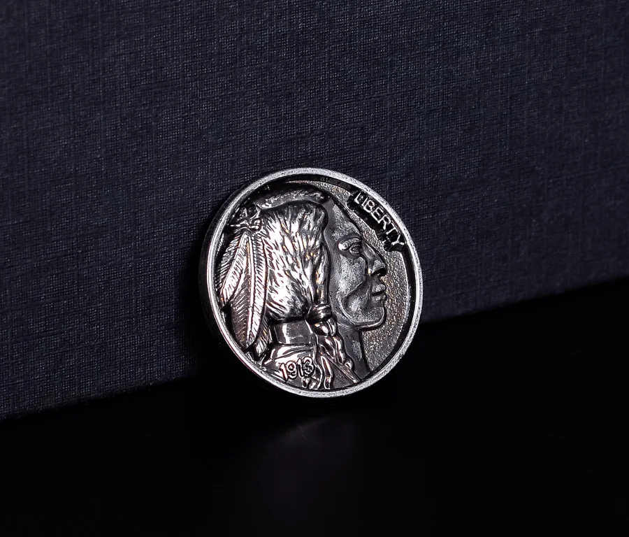 1 1/4 "набор из 5 фотографий индийская голова репродукция монета CONCHOS screw