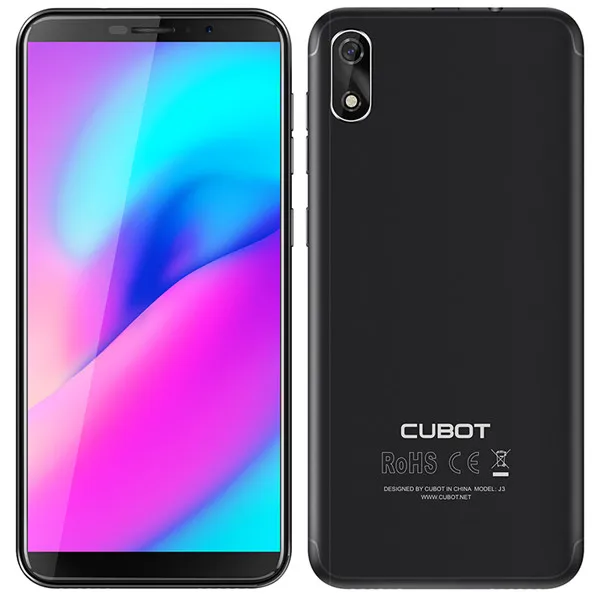 Оригинал Cubot J3 смартфон Face ID 5 0 &quotHD 18:9 Экран MTK6580 четырехъядерный Android GO 1 GB + 16 5MP 2MP