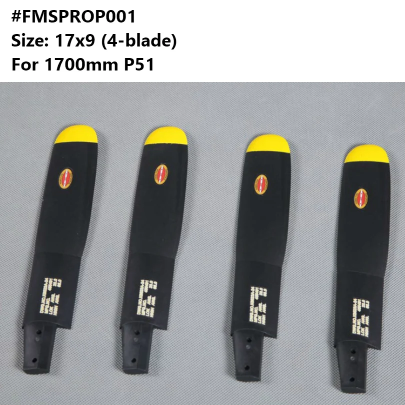 FMS 1700 мм 1 7 м P51 P 51D Мустанг пропеллер V2 17*9 дюймов 4 лезвия FMSPROP001 RC Самолет Модель