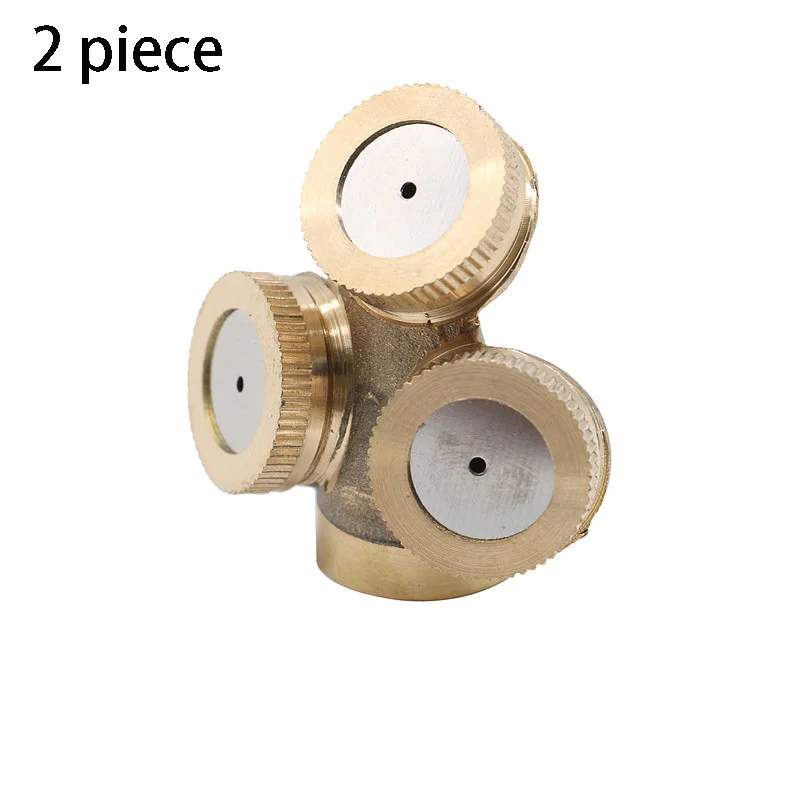 3 head 2 pcs 2 шт./лот распылитель 1/4 дюймов туман головка сопла спрей для воды нержавеющая сталь Латунь Сад спринклер регулируемое орошение установки - Цвет: 3 head 2 pcs