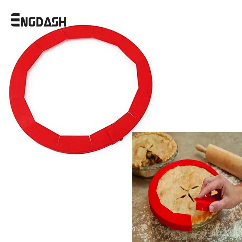 ENGDASH 1 шт. круглая силиконовая корочка пирога щит Регулируемая Защита торта края
