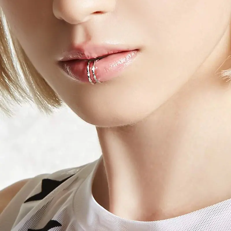 2 шт. панк полые серьги манжеты клипсы модные ювелирные изделия богемные для губ