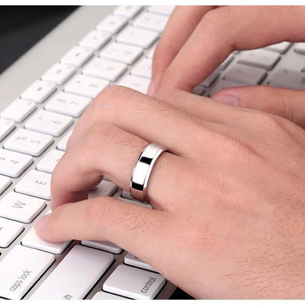 Новинка 8 мм серебряное полированное поверхностно обработанное вольфрамовое